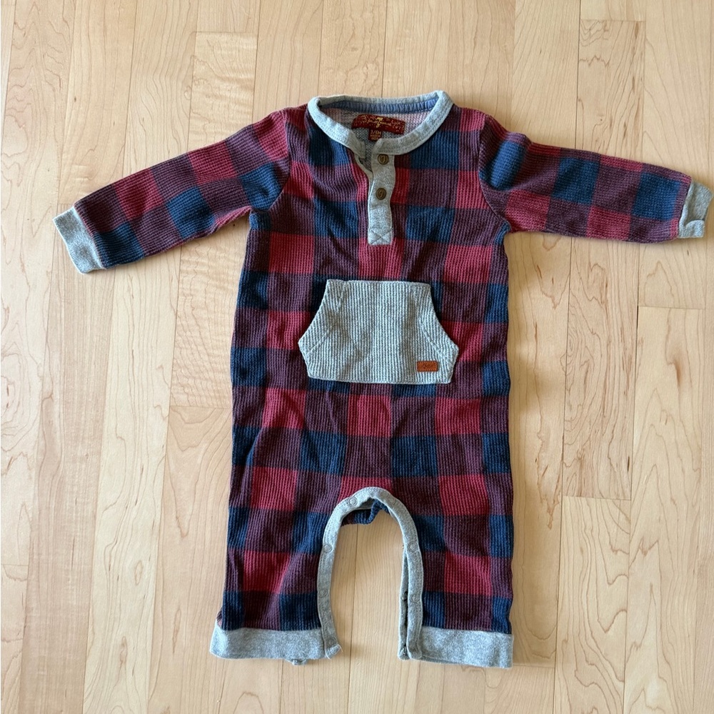 7 For All Mankind | Colorful Plaid Baby Romper